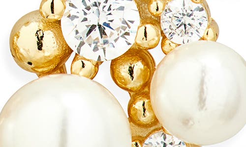 Argento Vivo Set Of 2 Assorted Faux Pearl Stud Earrings In Gold