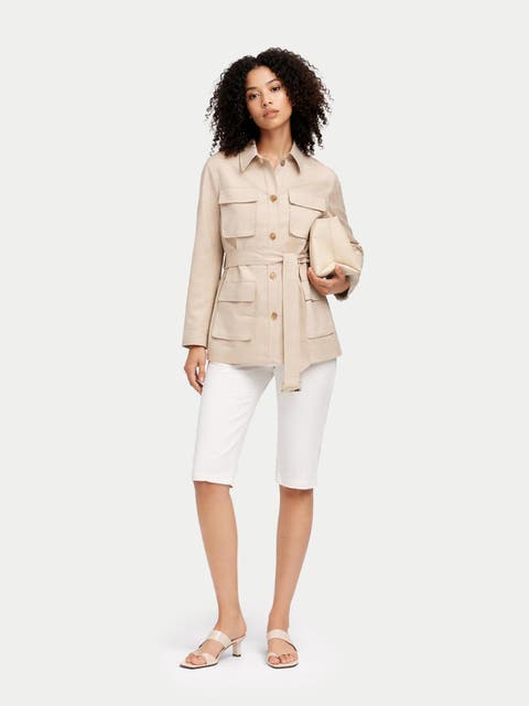 Belted Cashmere Safari Jacket