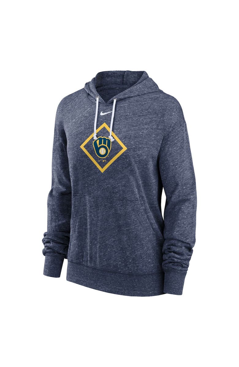 Nike Women's Nike Navy Milwaukee Brewers Diamond Icon Gym Vintage Lightweight Hooded Top, Alternate, color, Navy