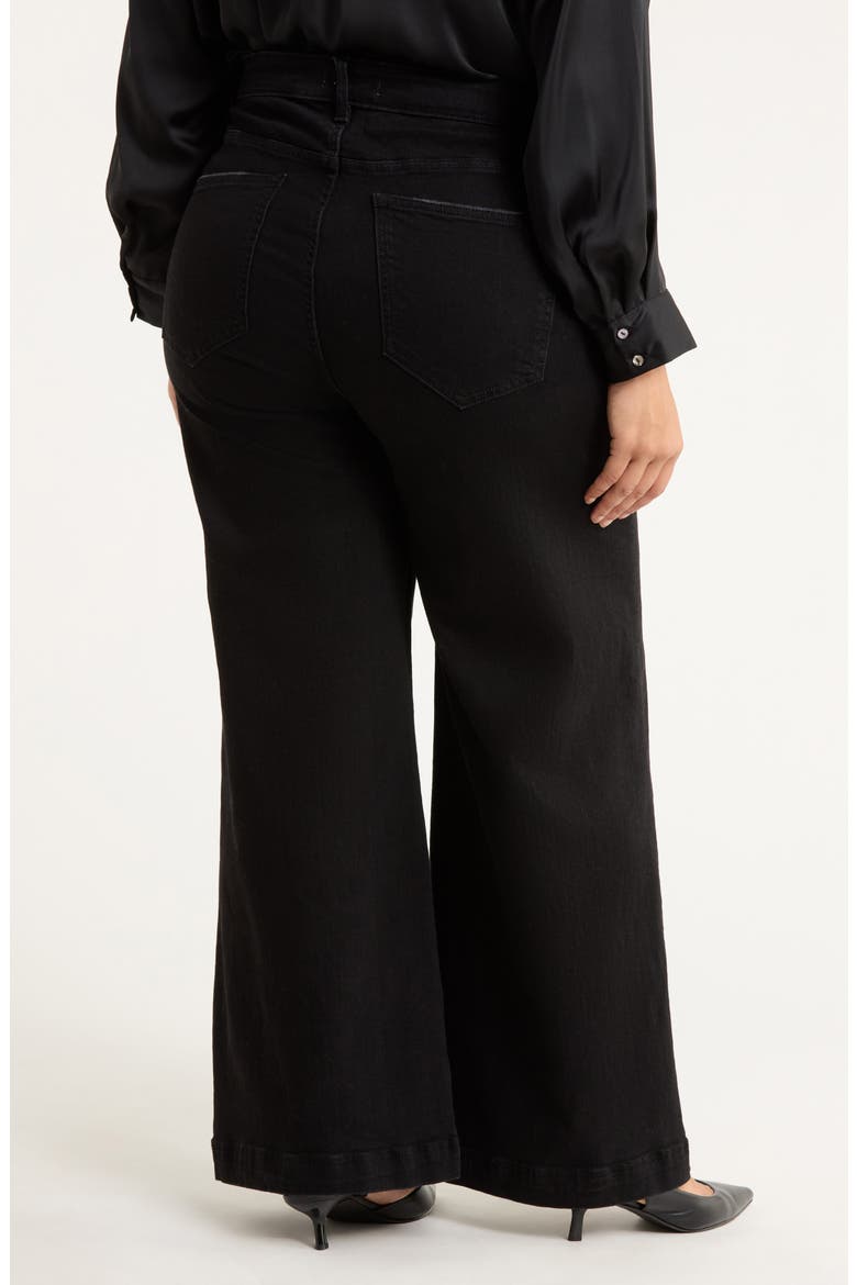 NCE High Waist Wide Leg Jeans, Alternate, color, INKWELL