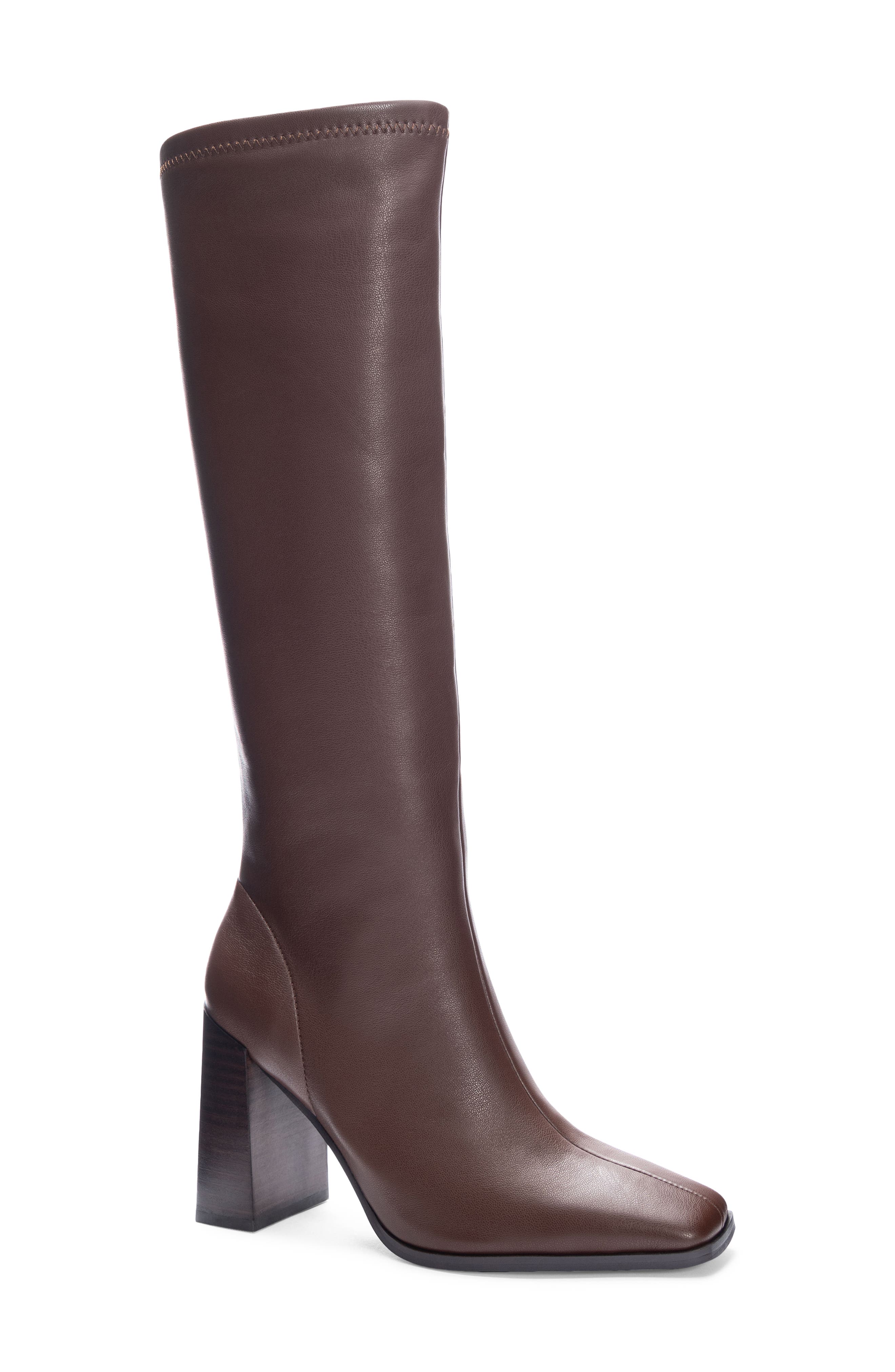 Mary Knee High Boot, Main, color, BROWN