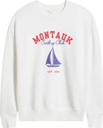 Caslon® Embroidered Montauk Sailing Graphic Sweatshirt