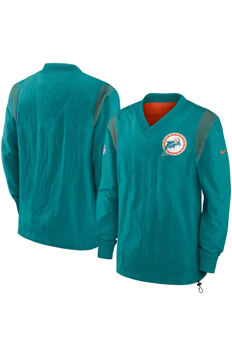 Nike Men's Nike Aqua Miami Dolphins Sideline Team ID Reversible Pullover Windshirt, Main, color, Aqua