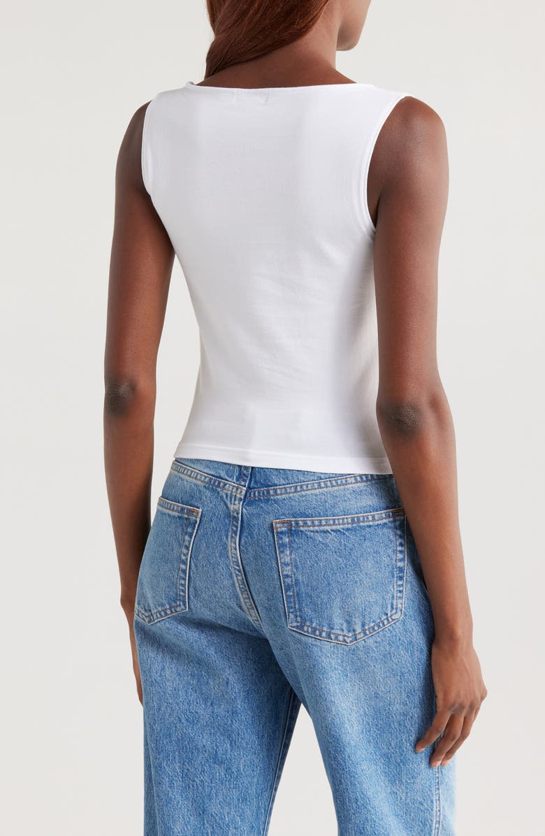 Good American Super Stretch Tank Top, Alternate, color, White001