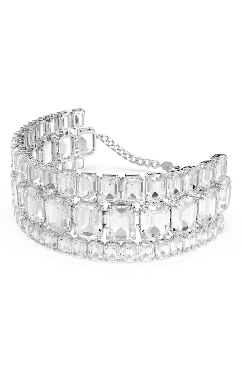 Swarovski Millenia Crystal Choker, Alternate, color, White/ Silver