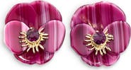 Lele Sadoughi Pansy Button Stud Earrings