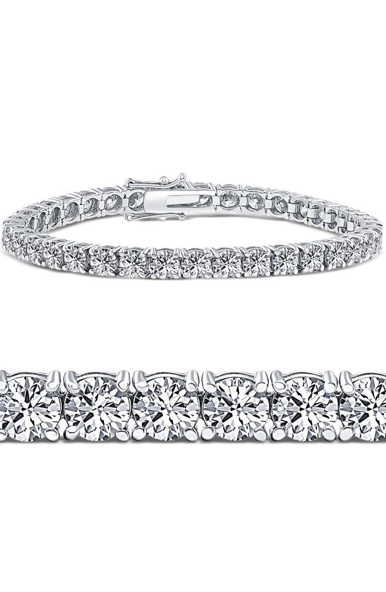Bliss Diamond 10Ct Diamond Tennis Bracelet 14k White Gold Lab Grown 7", Main, color, 14K White Gold