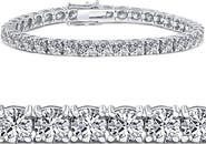 Bliss Diamond 10Ct Diamond Tennis Bracelet 14k White Gold Lab Grown 7"