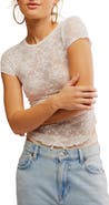 Free People Ready to Go Lace T-Shirt