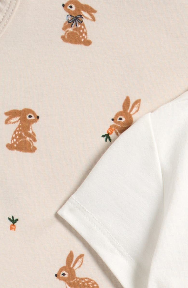 Petit Lem Bunnies 3-Piece Bodysuits & Shorts Set, Alternate, color, Off White