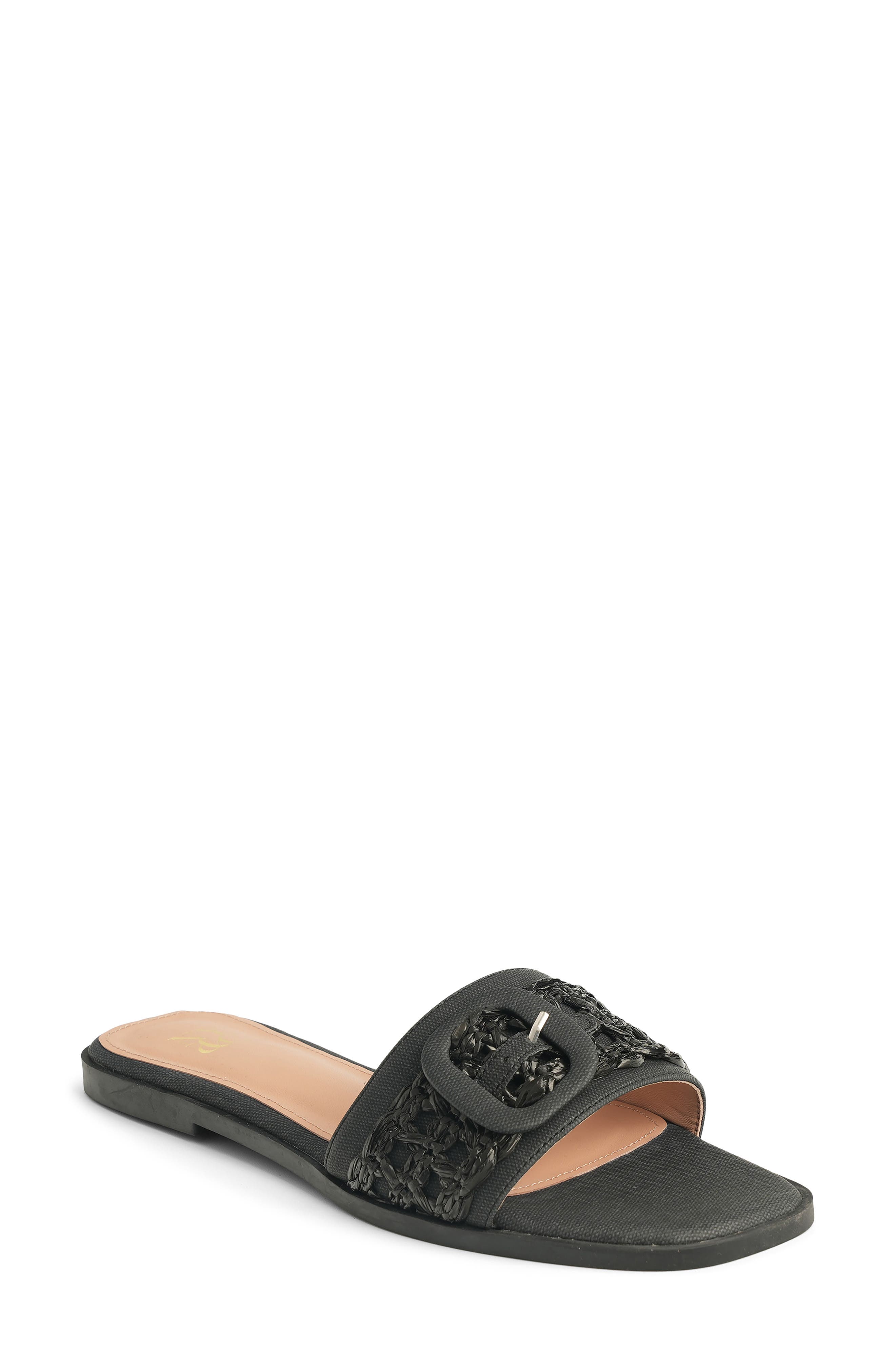 NEW YORK AND COMPANY Amber Woven Buckle Slide Sandal