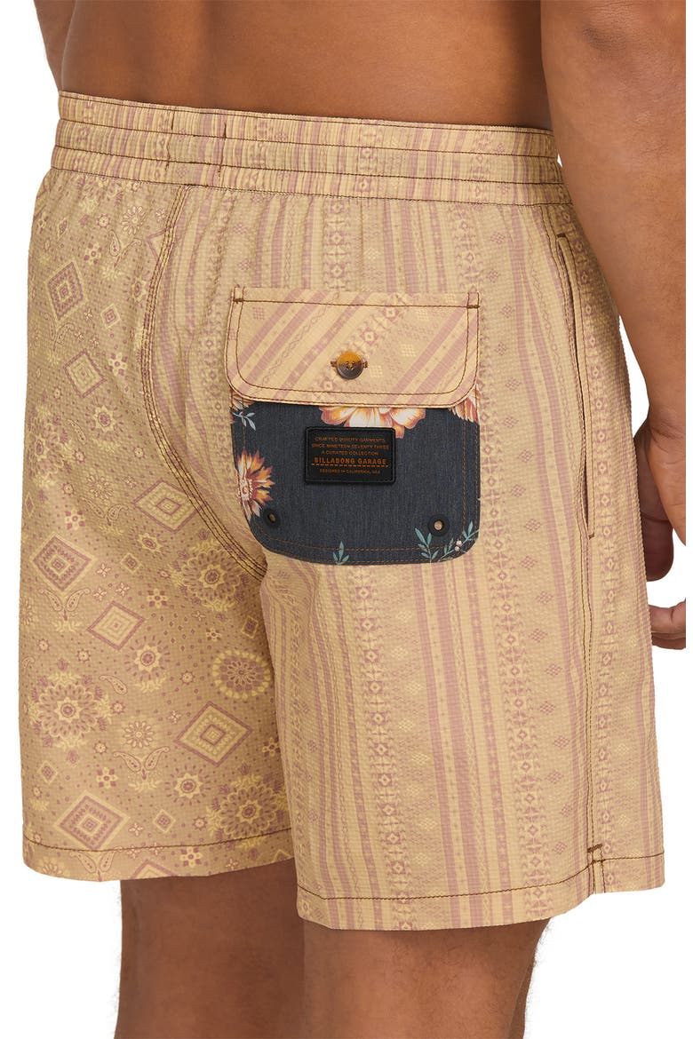 Garage Layback Swim Trunks, Alternate, color, OATMEAL