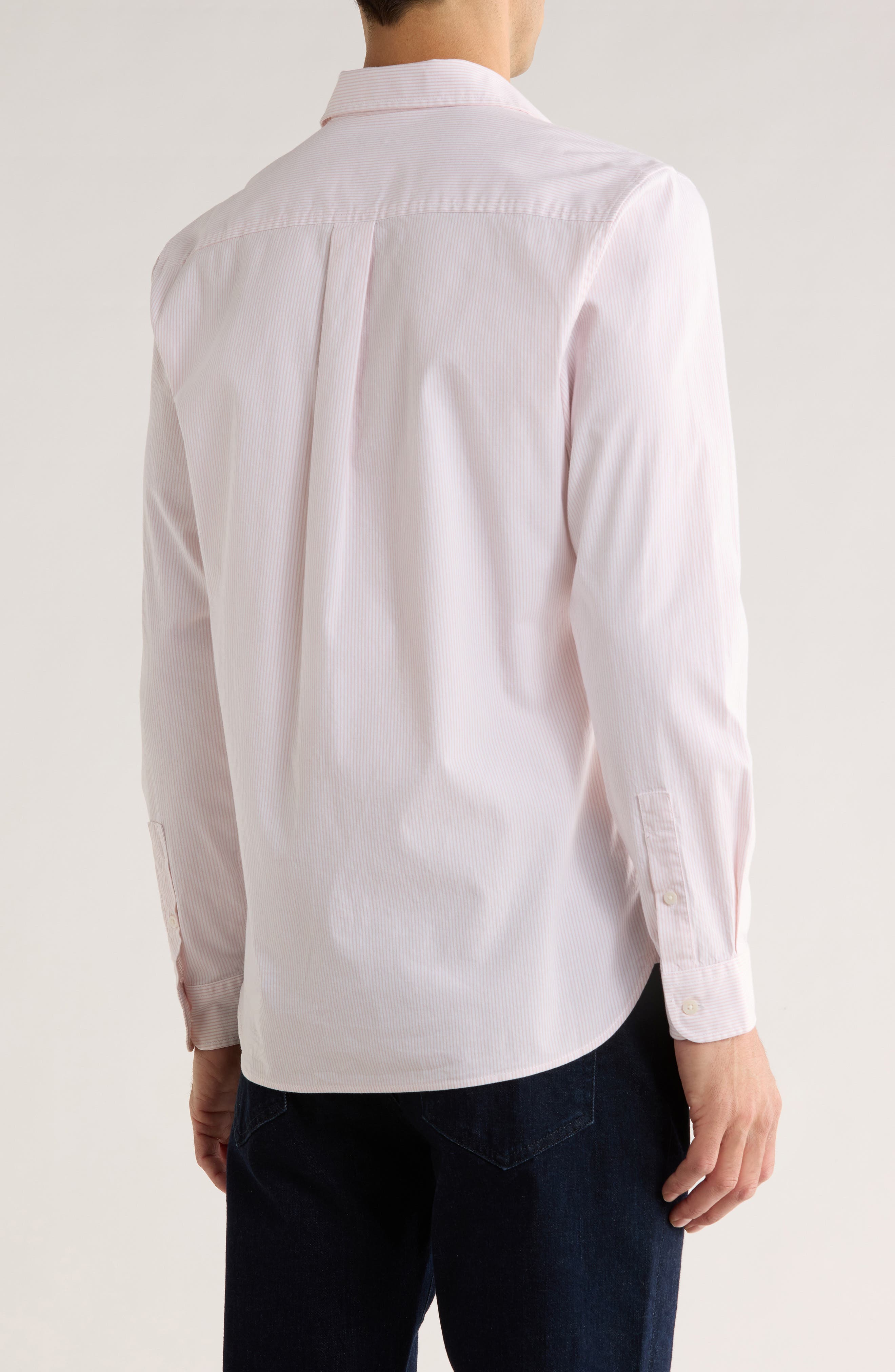 Pinstripe Oxford Button-Up Shirt - image 2