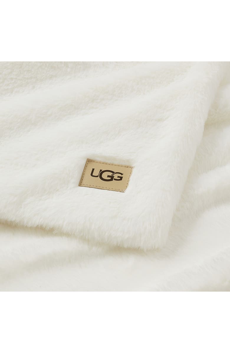 UGG<sup>®</sup> Marcella Faux Fur Throw Blanket, Alternate, color, Snow