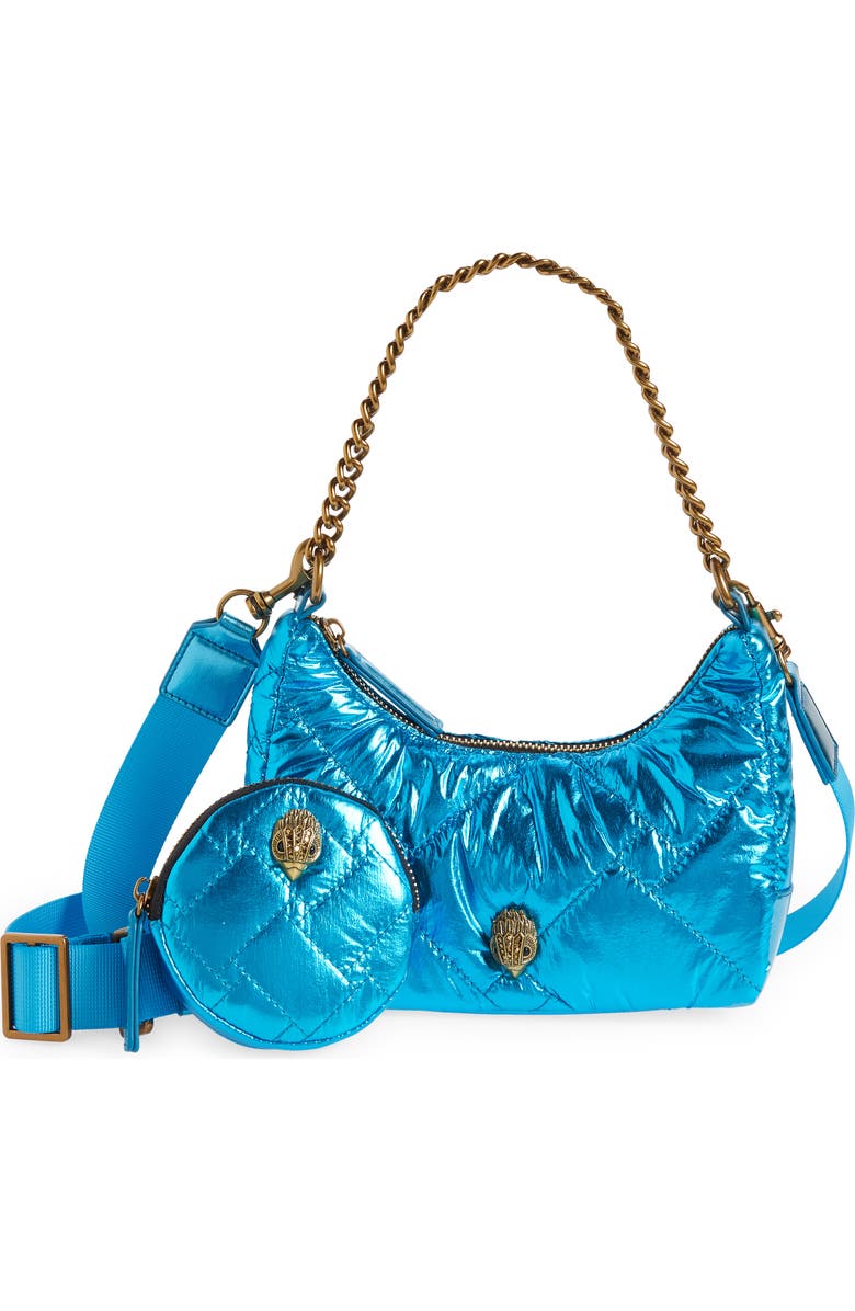 Kurt Geiger London Quilted Metallic Crossbody Bag, Main, color,