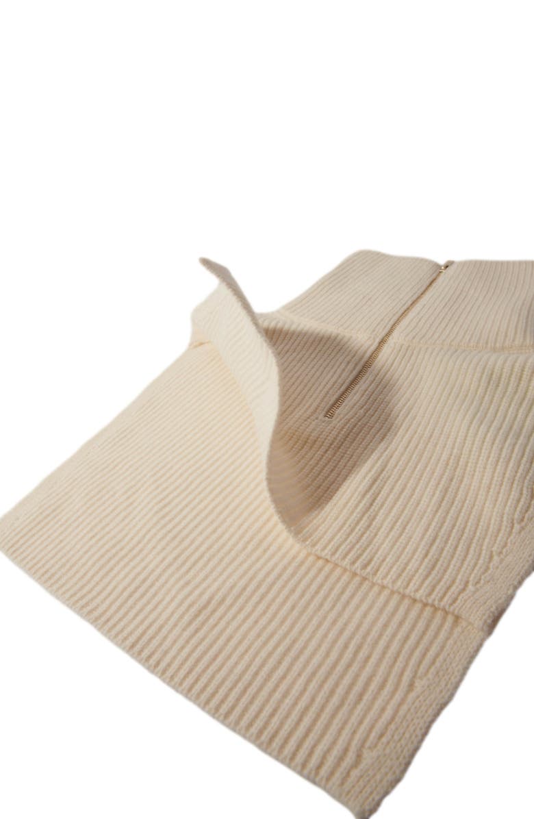 maje Cashmere/wool zip-up neck warmer, Alternate, color, 