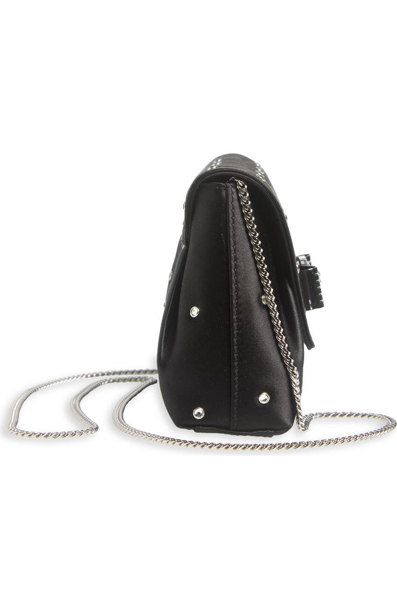 Versace Medusa 95 Crystal Embellished Satin Envelope Clutch, Alternate, color,