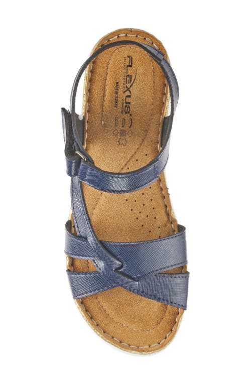 Flexus By Spring Step Chambria Wedge Sandal In Navy