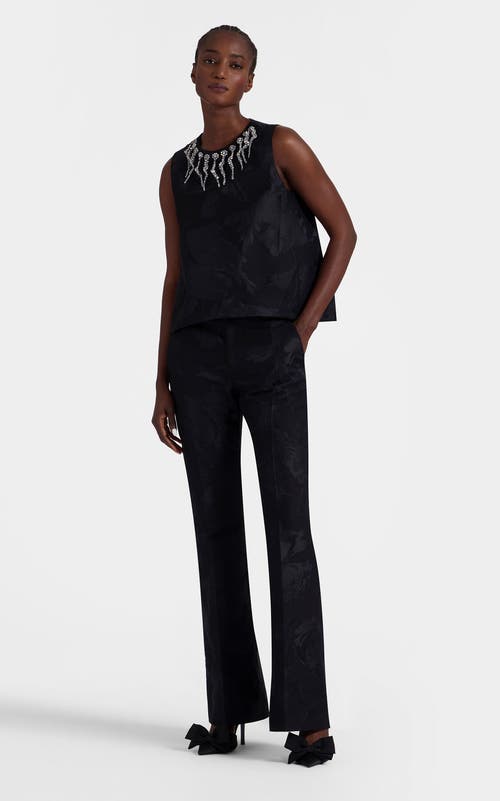 La Doublej Saturday Night Pants In Sylph Jacquard Black