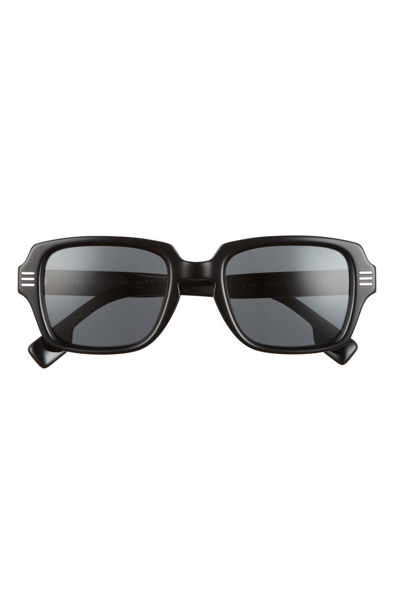 Burberry 51mm Rectangular Sunglasses, Main, color, Black