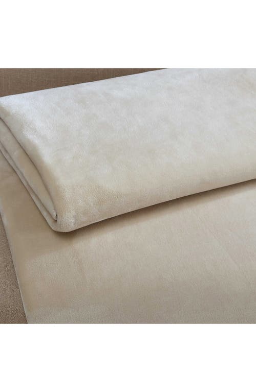 CALVIN KLEIN HOME CALVIN KLEIN HOME MODERN REVERSIBLE SOLID PLUSH BLANKET 