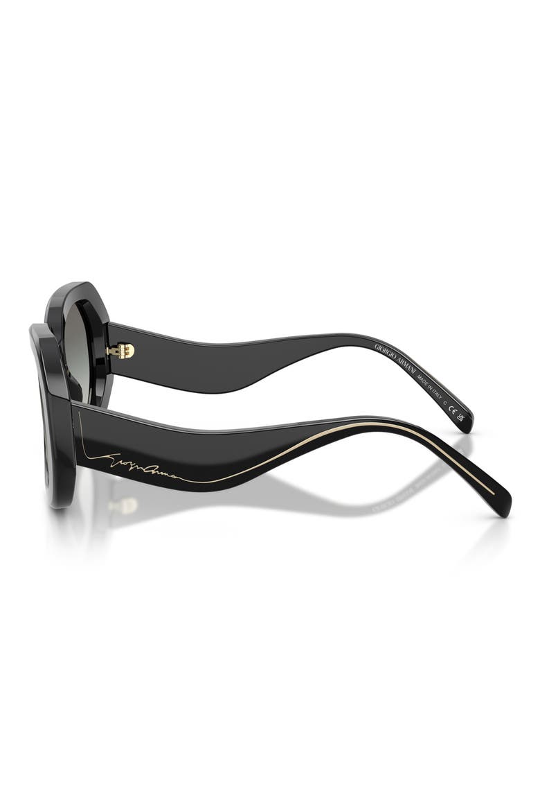 51mm Gradient Square Sunglasses, Alternate, color, BLACK / GREY GRADIENT
