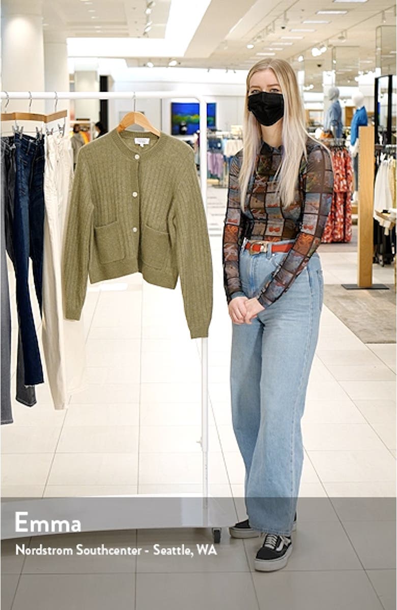 Patch Pocket Ribbed Cardigan, sales video thumbnail