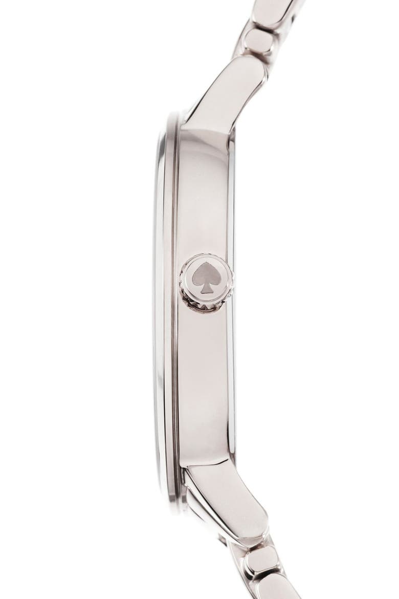 'gramercy' mother-of-pearl bracelet watch, 34mm, Alternate, color, SILVER