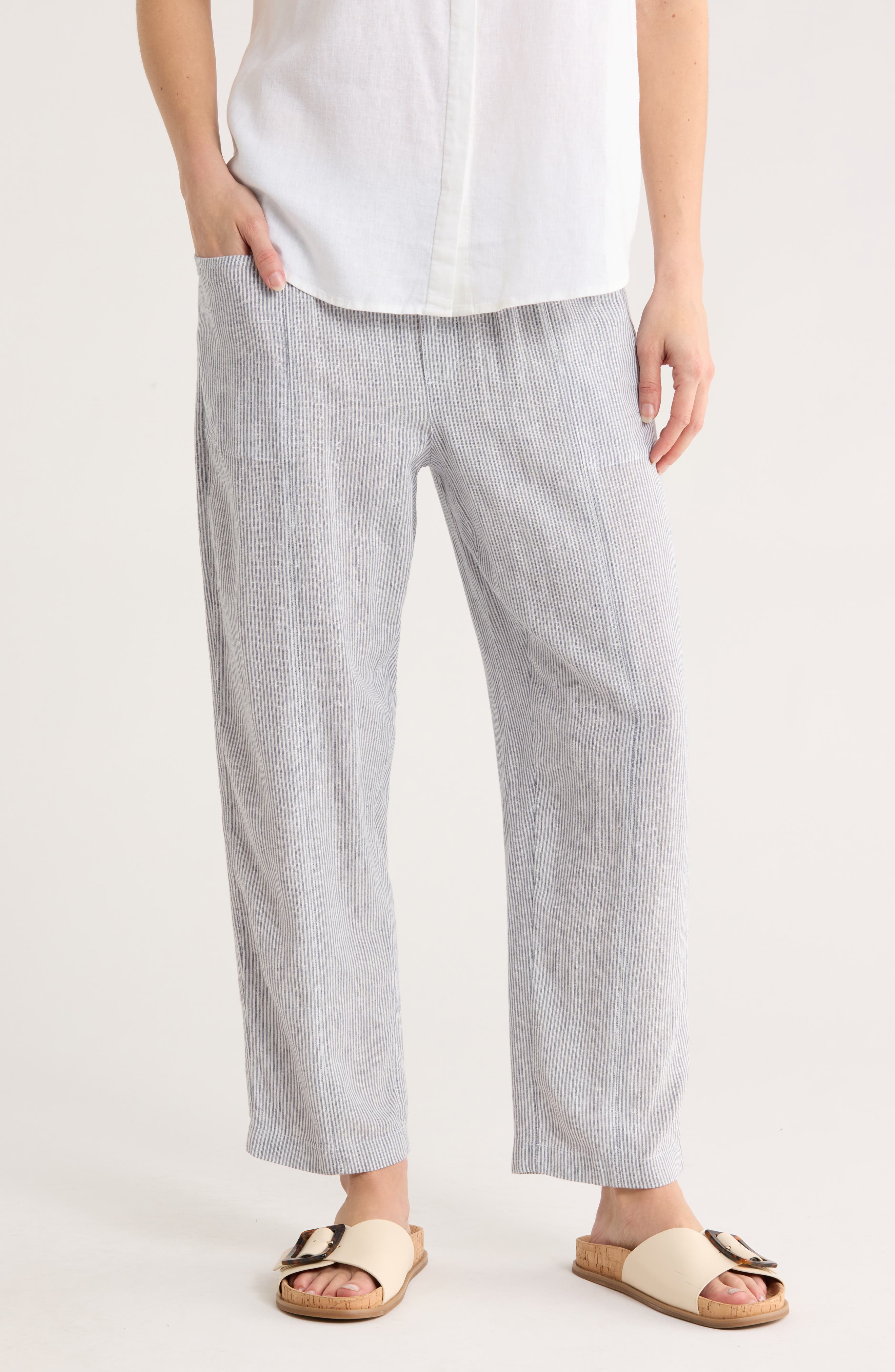 Pull-On Linen Blend Pants - image 3