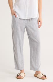 Caslon® Pull-On Linen Blend Pants