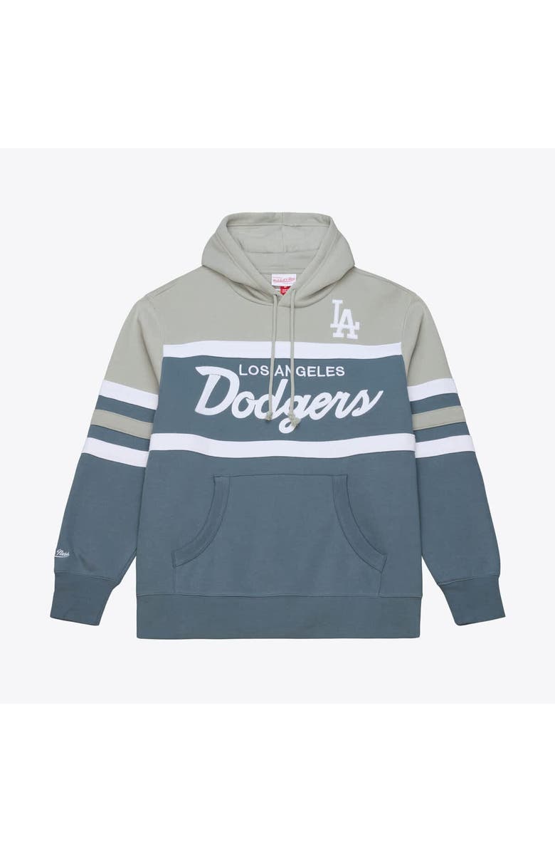 Mitchell & Ness Men's Mitchell & Ness  Gray Los Angeles Dodgers Cooperstown Collection Thunderstorm Head Coach Hoodie, Main, color, Gray