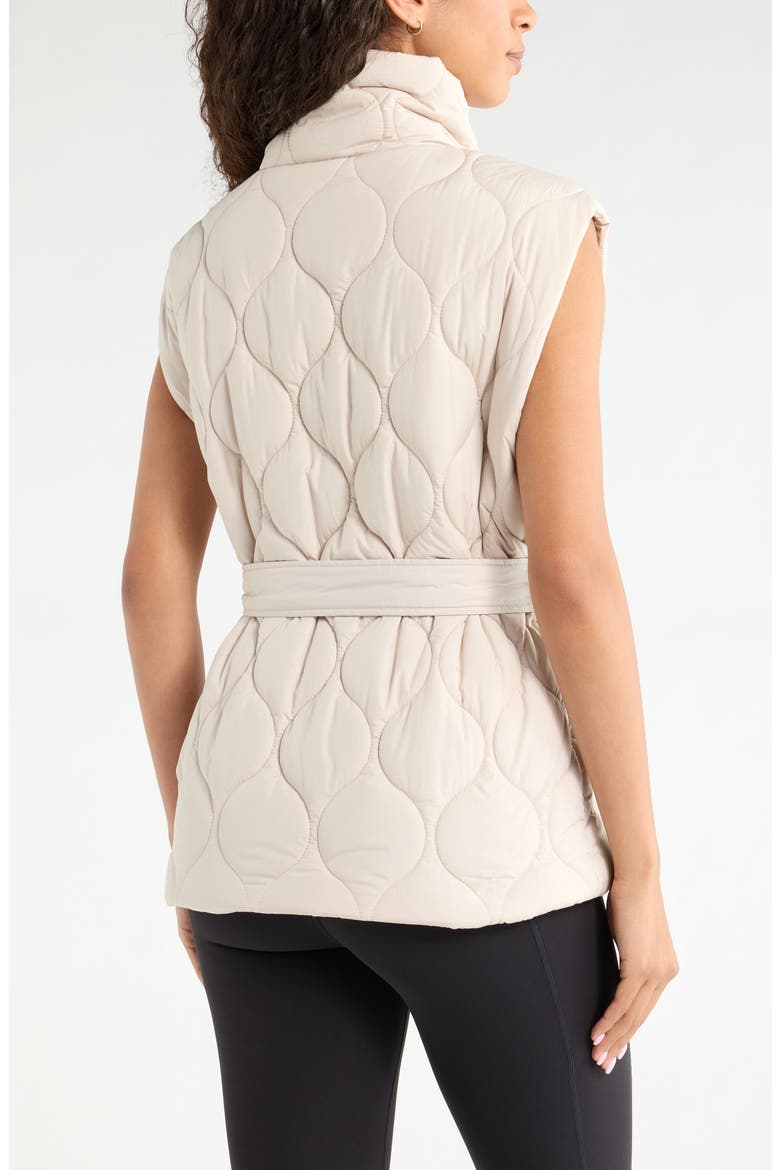 Skyline Belted Puffer Vest, Alternate, color, GREY PEBBLE