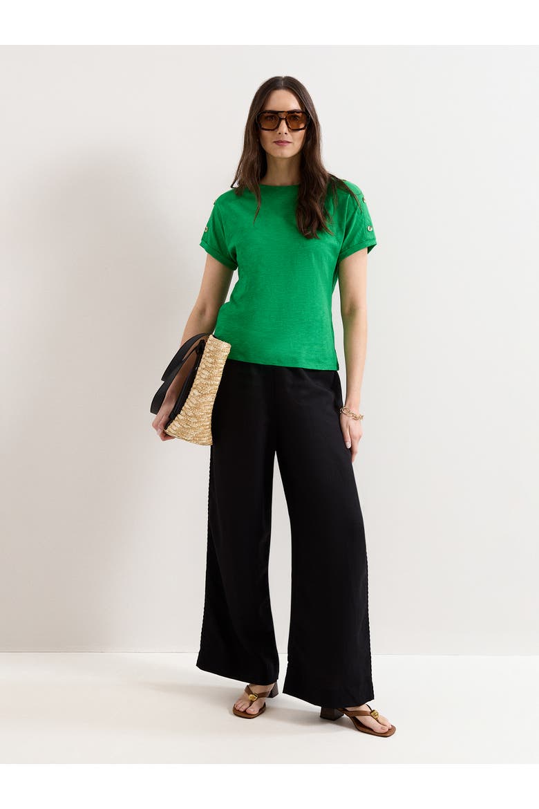 Suzie Shoulder-Button Relaxed T-Shirt, Alternate, color, Green