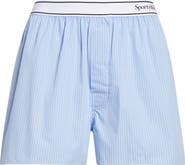 Sporty & Rich Serif Logo Cotton Boxer Shorts