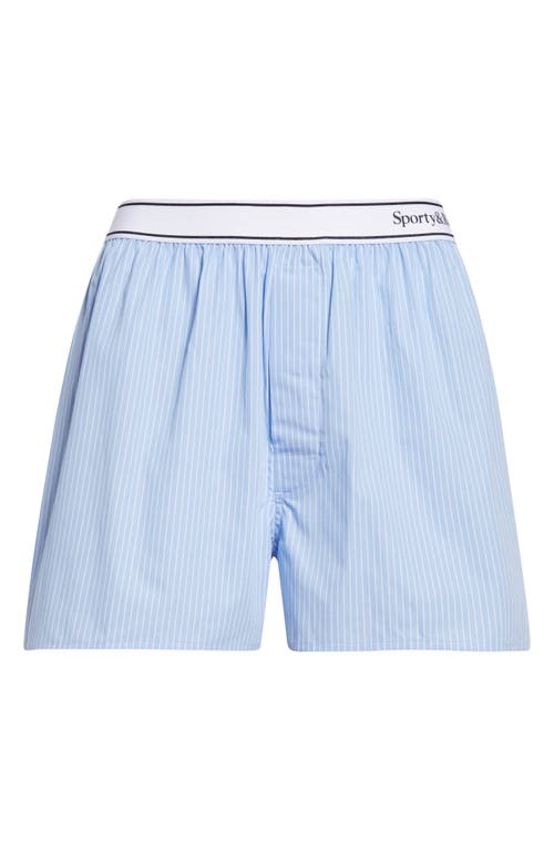 Sporty And Rich Sporty & Rich Serif Logo Cotton Boxer Shorts