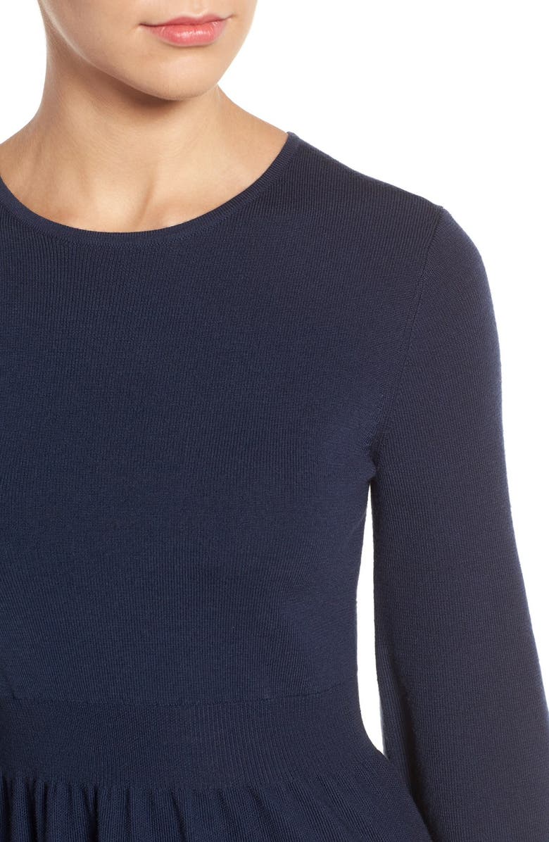 Emerson Rose Bell Sleeve Wool Blend Peplum Sweater, Alternate, color,