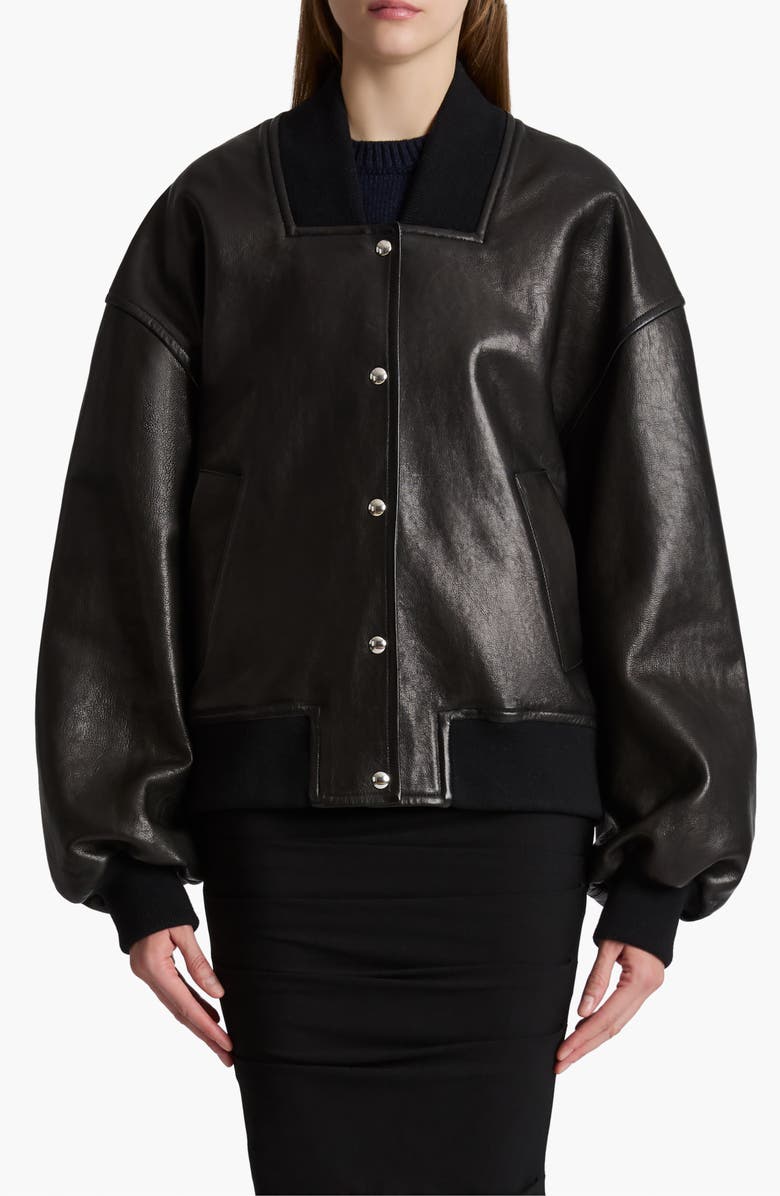 Khaite Spence Leather Jacket, Main, color, 