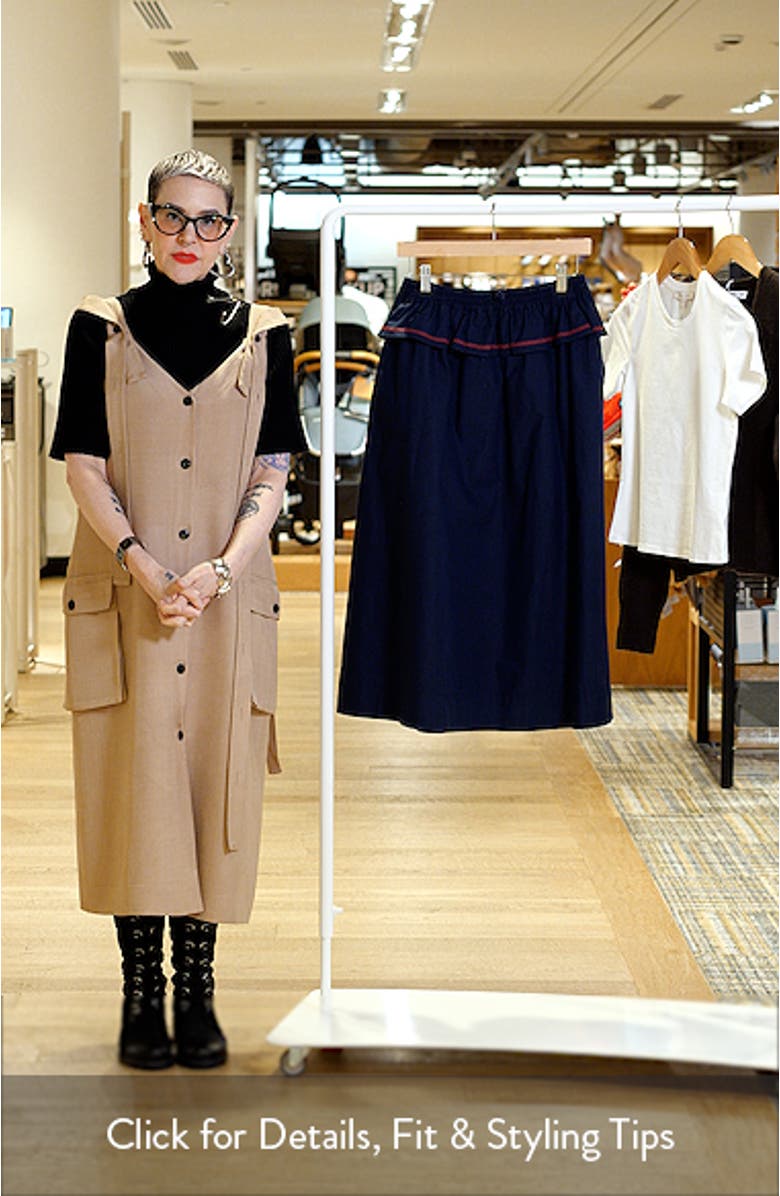 Sigrid Peplum Waist Midi Skirt, sales video thumbnail