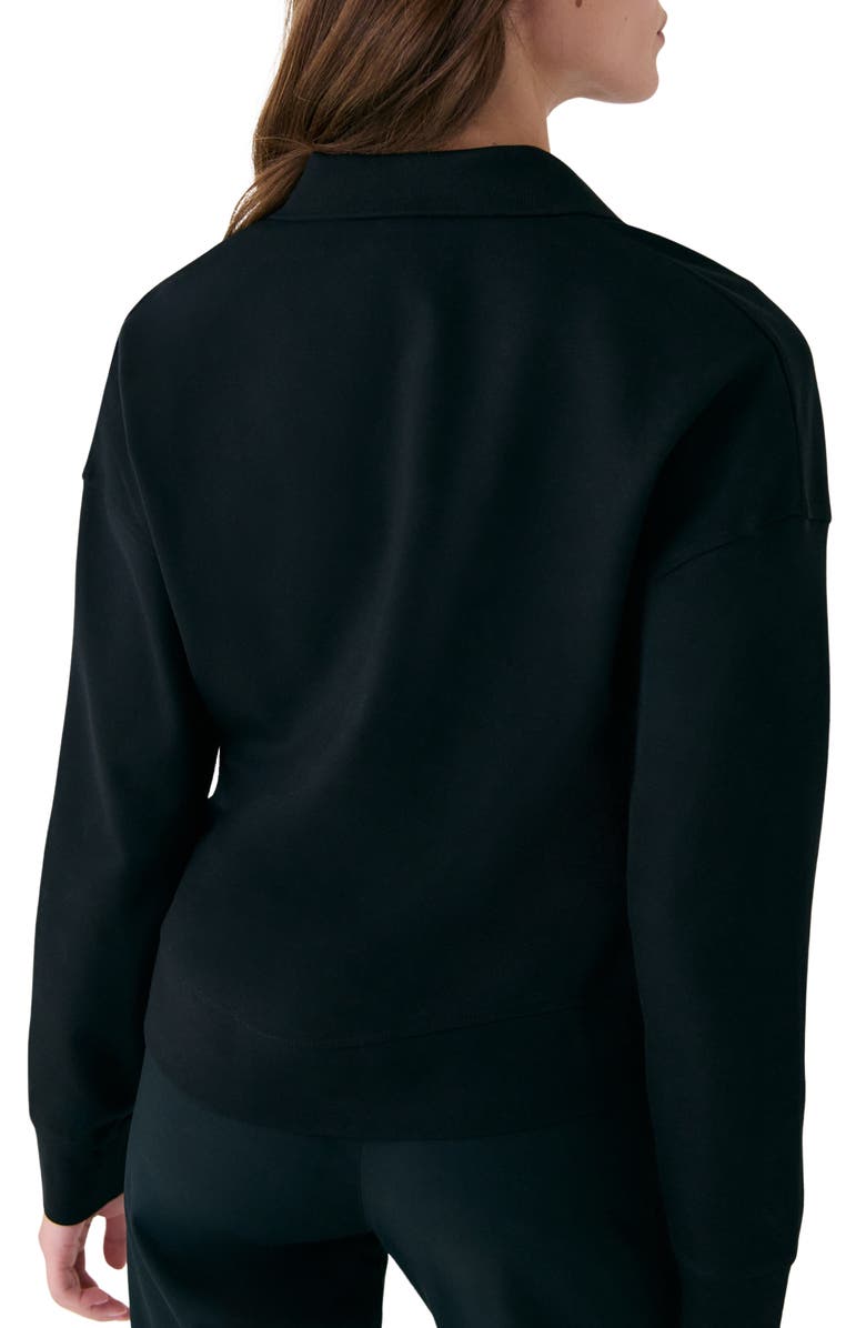 Lole Mindset Johnny Collar Sweatshirt, Alternate, color, Black