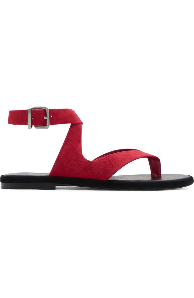 MANGO Ankle Strap Sandal, Alternate, color, Red