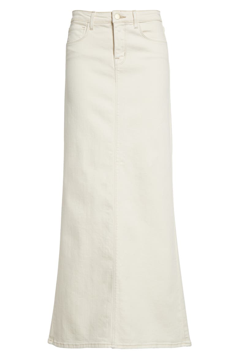 Kailani Mermaid Denim Skirt, Alternate, color, MACADAMIA