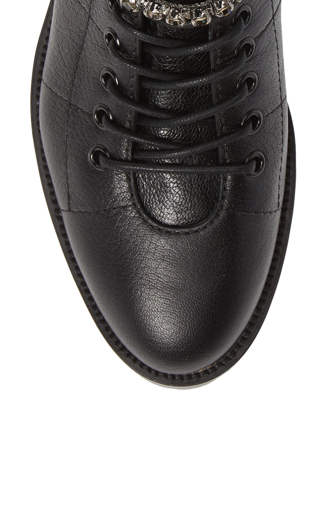 Jimmy Choo Cruz Crystal Embellished Biker Boot, Alternate, color, 