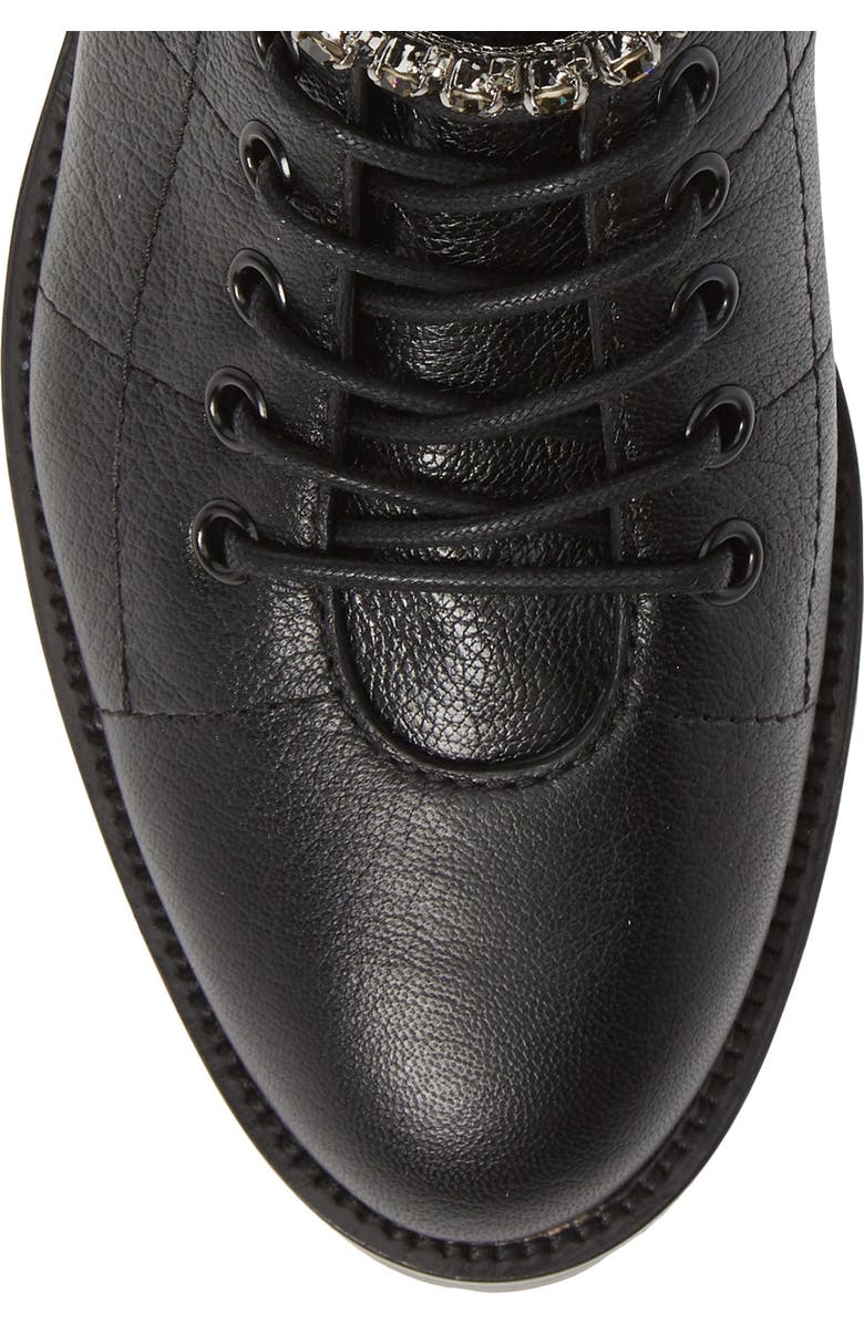 Jimmy Choo Cruz Crystal Embellished Biker Boot, Alternate, color,