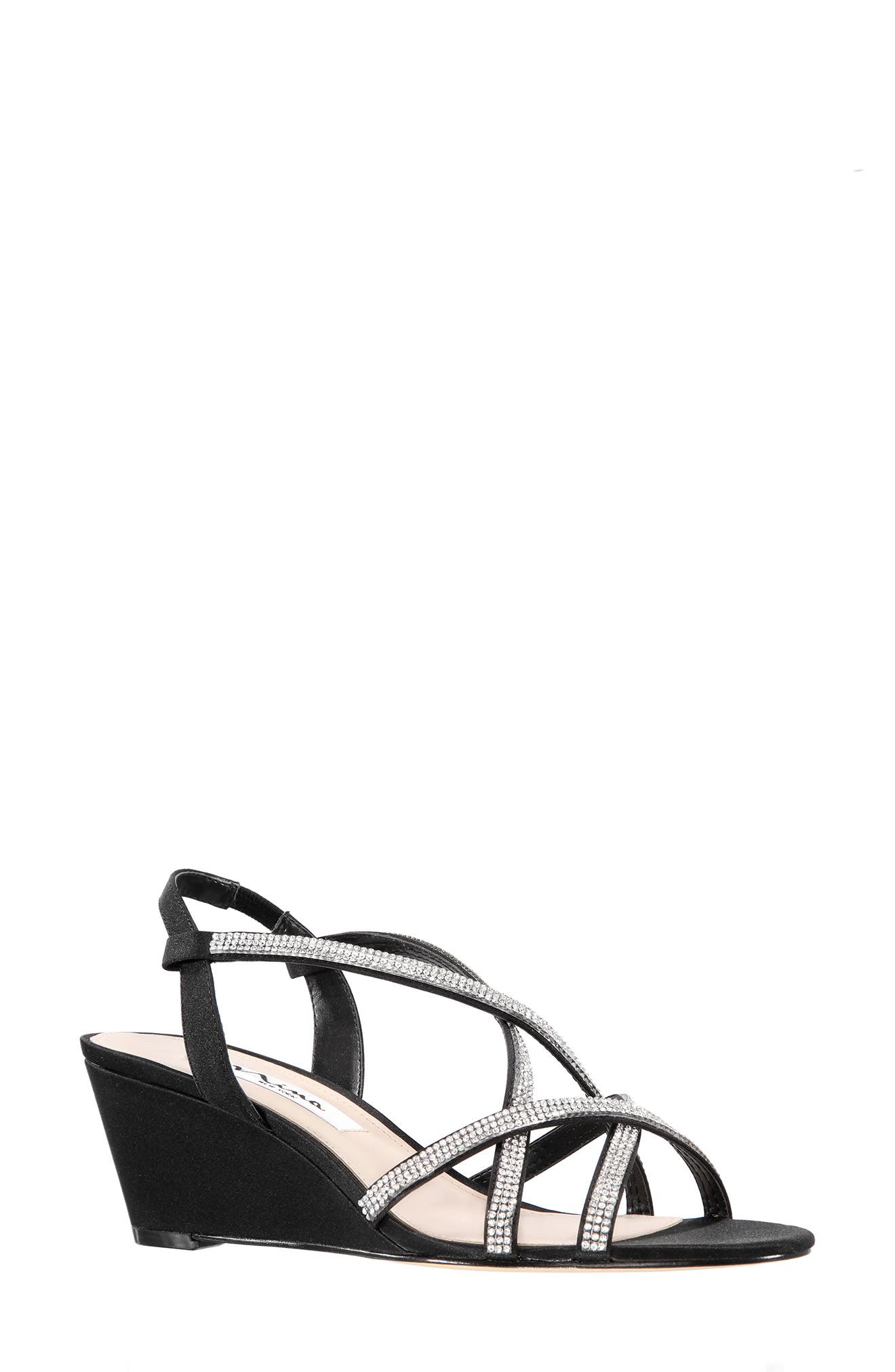 Nina Nadette Embellished Strappy Sandal, Main, color, 