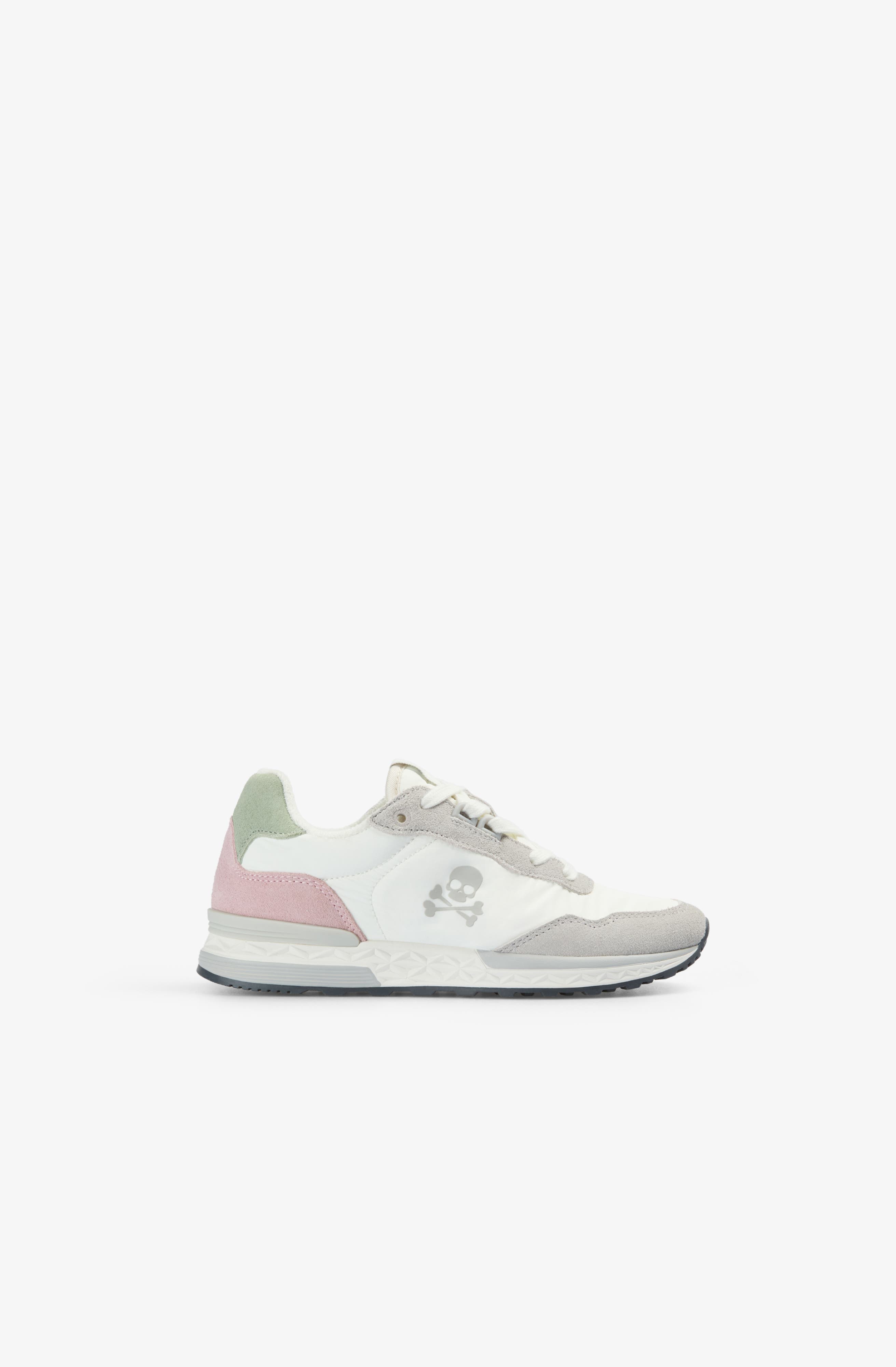 Contrasting Suede Sneaker, Alternate, color, WhiteGreen