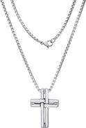 STEELTIME Men's Stainless Steel Interlocking Cross Pendant Necklace
