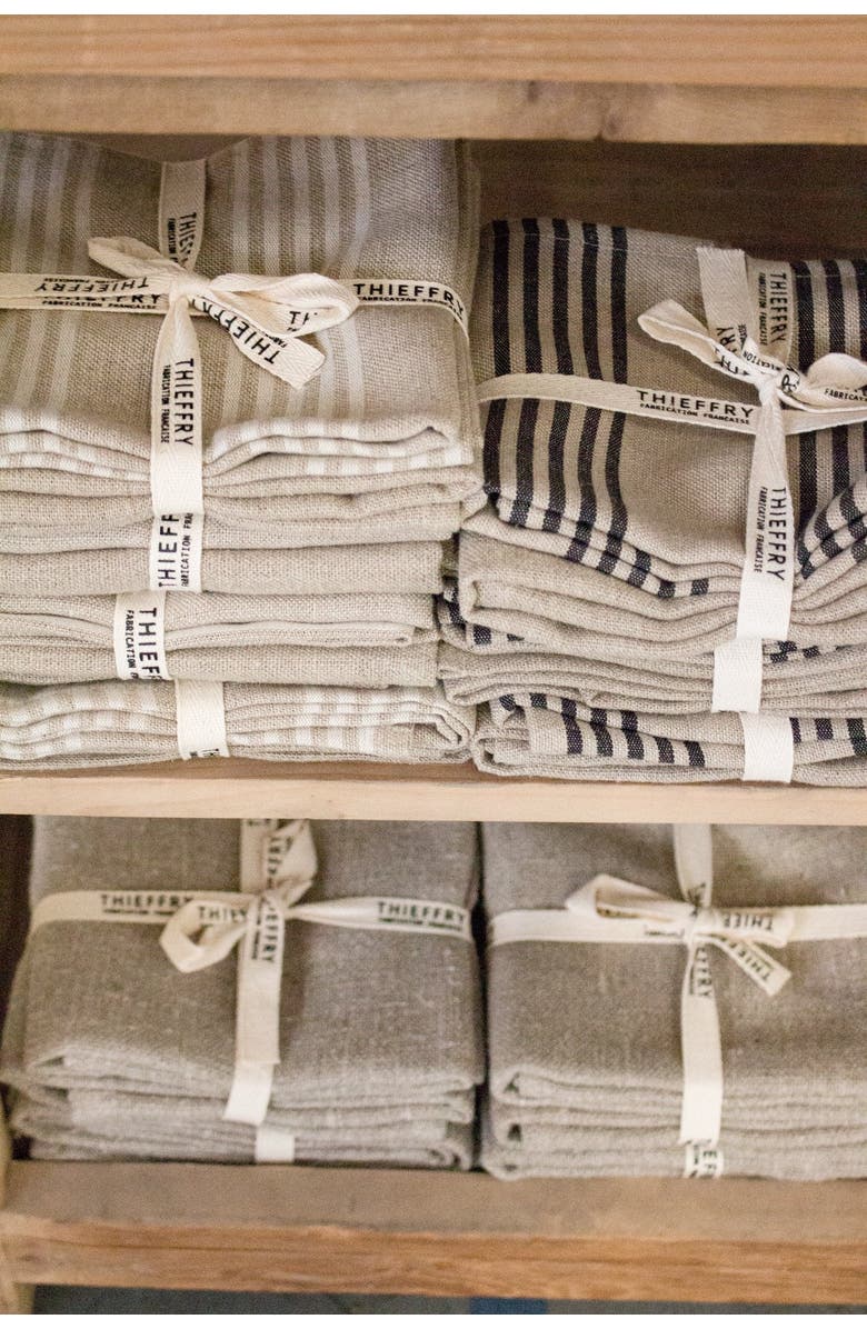 Be Home Belgian Linen Dishtowels - Set of 2, Alternate, color, White Stripe & Natural