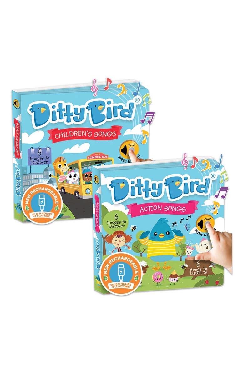 Ditty Bird - Children's and Action Songs Books - Set of 2, Main, color,