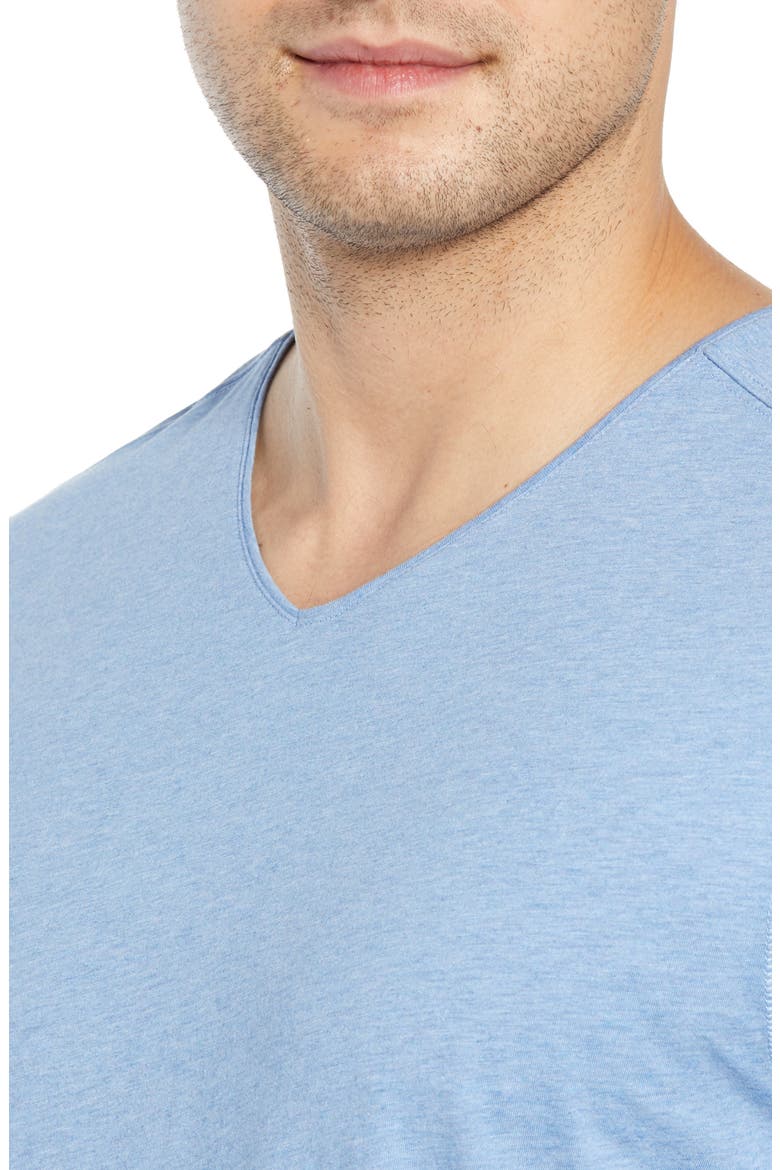 V-Neck Peruvian Pima Cotton T-Shirt, Alternate, color, BLUE
