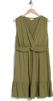 MAX STUDIO Front Knot Tiered Dress